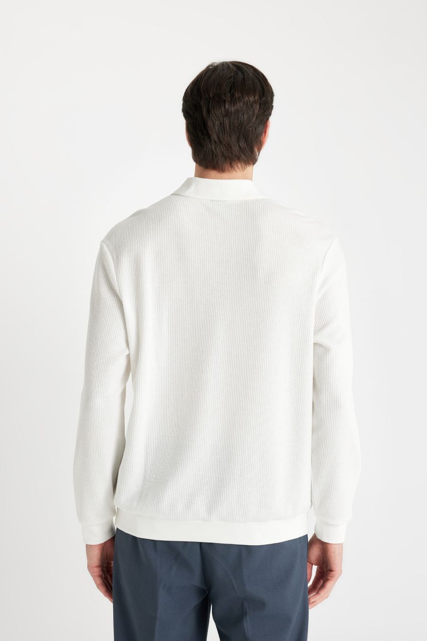 رجال اوف وايت سويت شيرت قصة عادية بياخة بولو