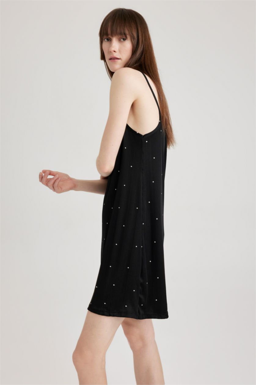 FEMME Noir Robe En Tricot Avec bretelles