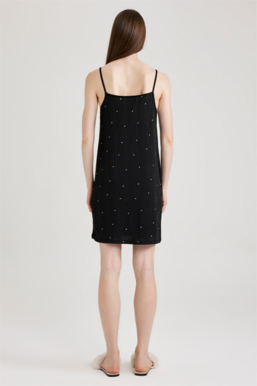 FEMME Noir Robe En Tricot Avec bretelles