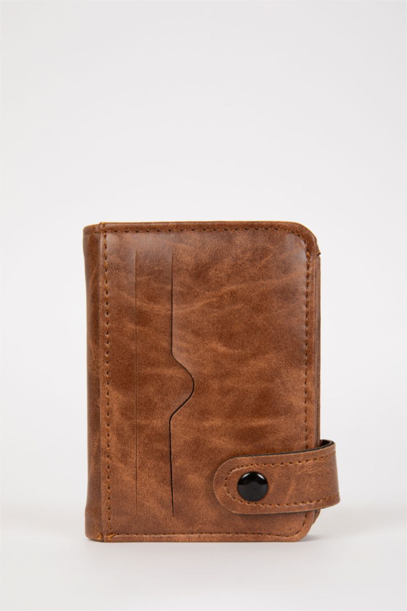 Erkek Kahve Erkek Suni Deri Cüzdan