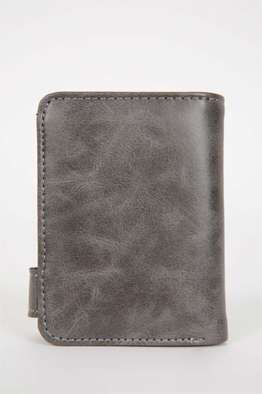 Erkek Gri Erkek Suni Deri Cüzdan