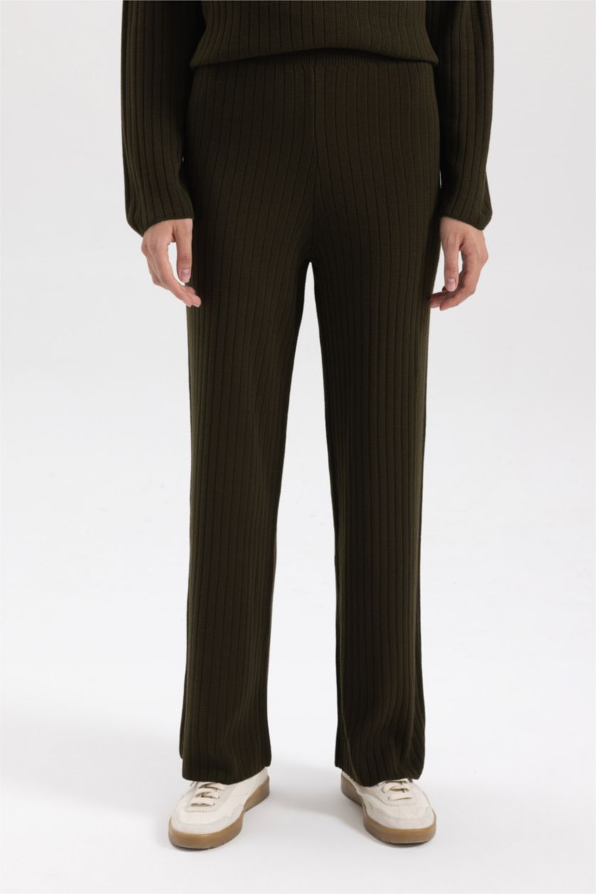 WOMAN Khaki Relax Fit Trousers