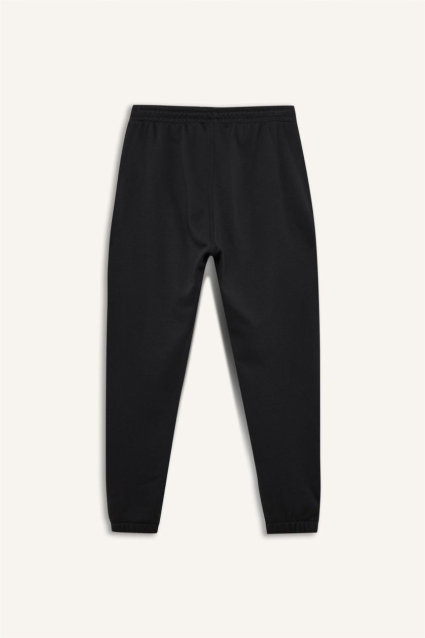 Erkek Antrasit NBA Miami Heat Kalın Jogger Eşofman Altı Standart Fit Beli Bağcıklı Cepli