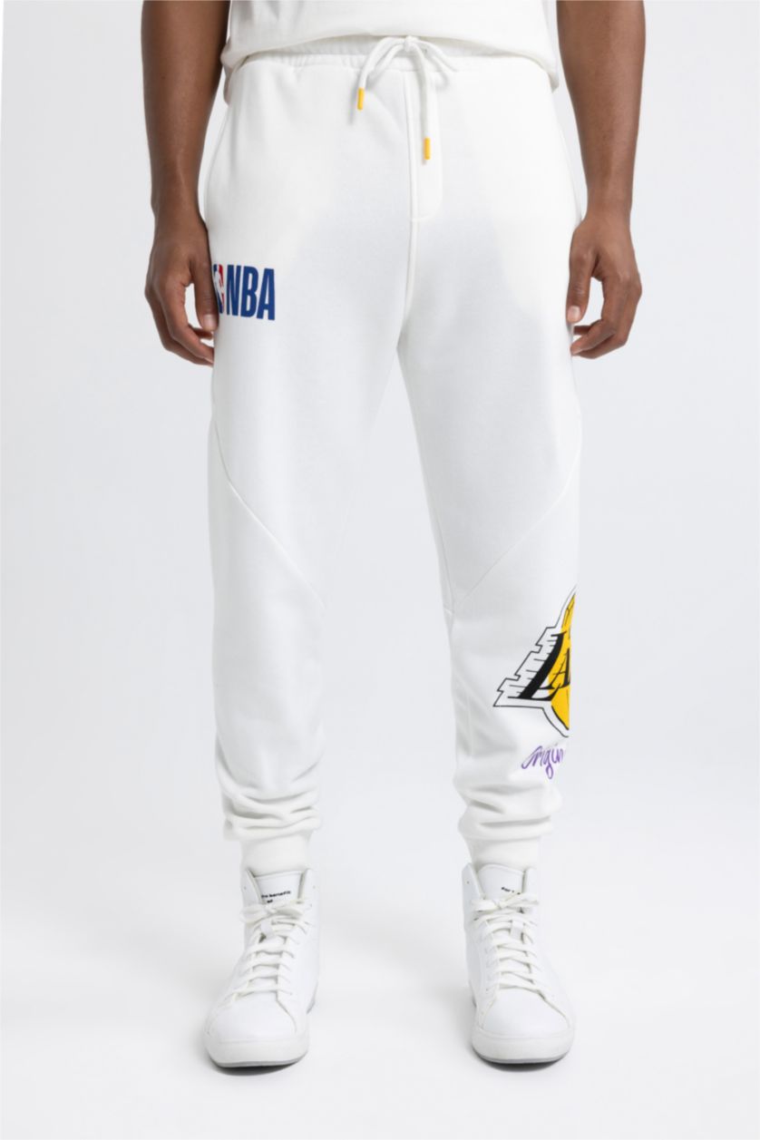 HOMME Écru Pantalon Jogging Coupe Standard De Defactofit NBA Los Angeles Lakers