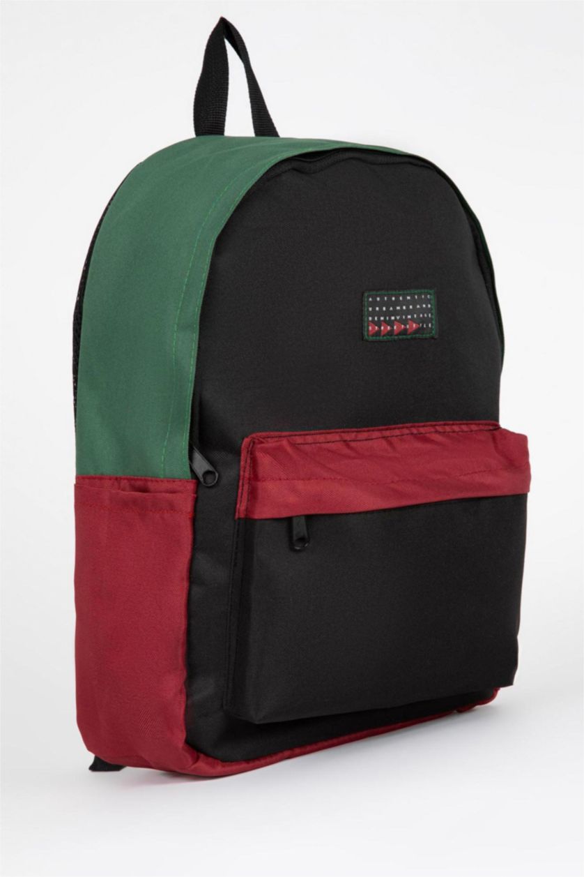 Erkek Siyah Erkek Su İtici Kumaş Sırt Çantası