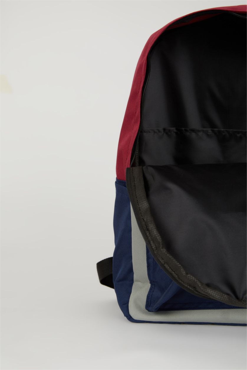 Erkek Lacivert Erkek Su İtici Kumaş Sırt Çantası