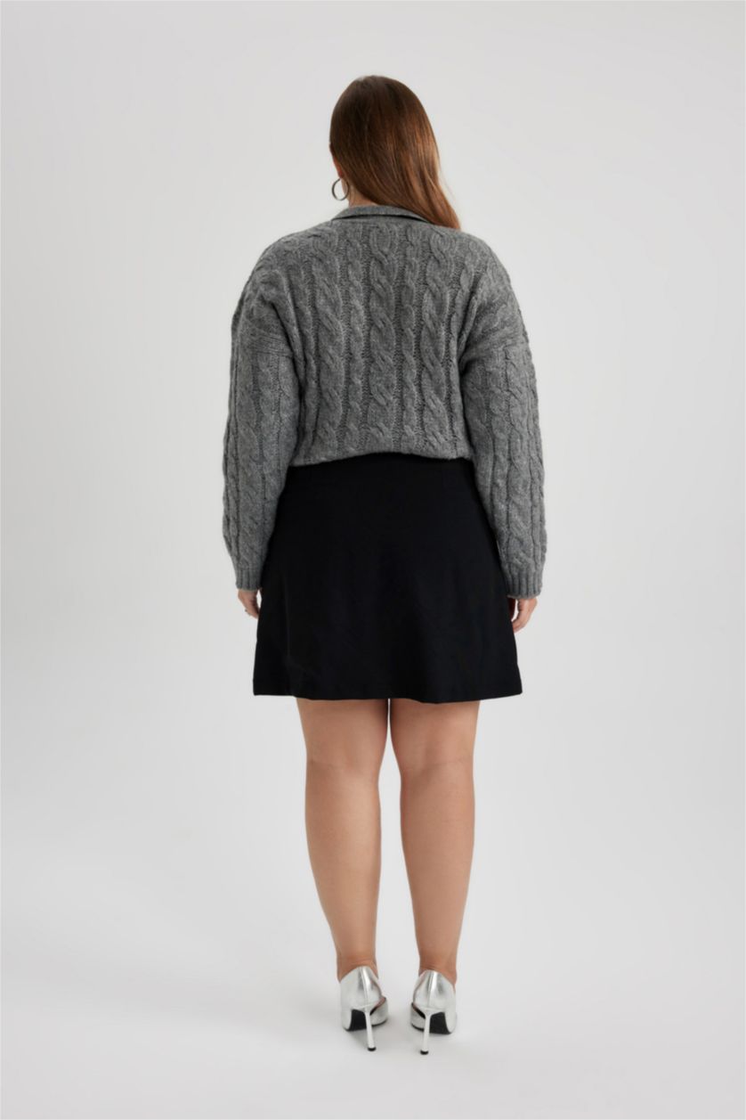 WOMAN Black A Cut Mini