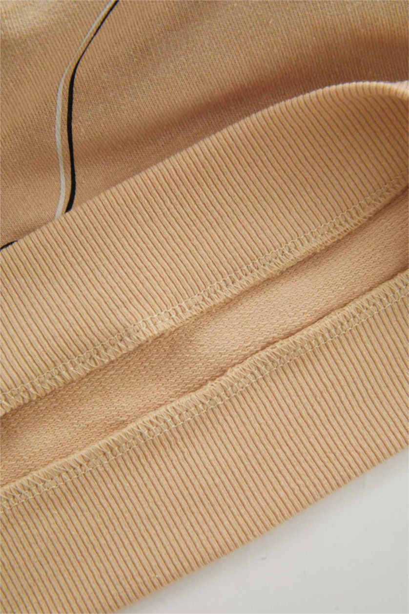 BÉBÉ FILLE Beige Sweat- Shirt Tissu Sweat Fin Coupe Régulière Col Ras Du Cou Mickey & Minnie (Standard Characters)