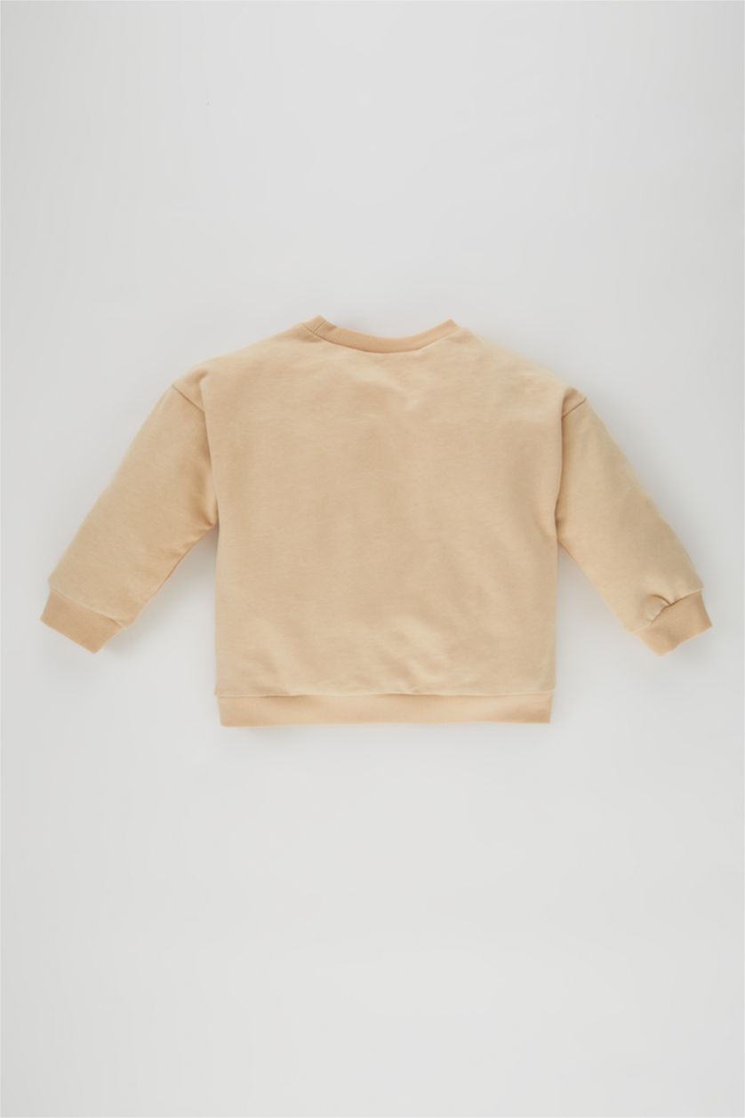 BÉBÉ FILLE Beige Sweat- Shirt Tissu Sweat Fin Coupe Régulière Col Ras Du Cou Mickey & Minnie (Standard Characters)