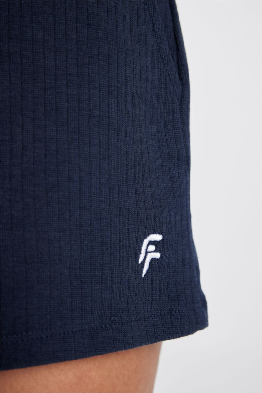 حريمي كحلي شورت قصة عادية من DeFactoFit