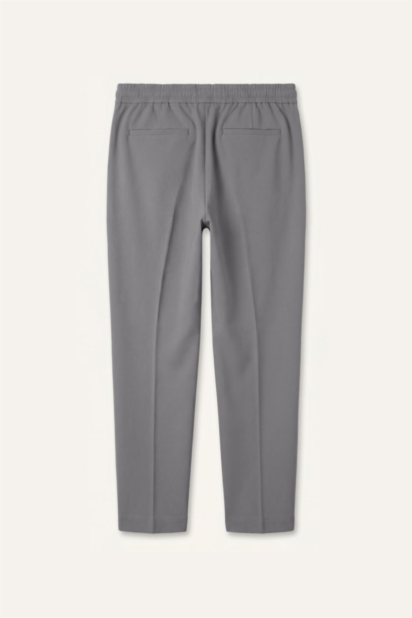 Men Dark Grey Regular Fit Trousers
