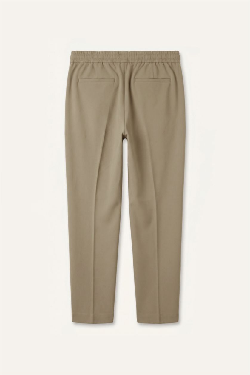 Men Khaki Regular Fit Trousers