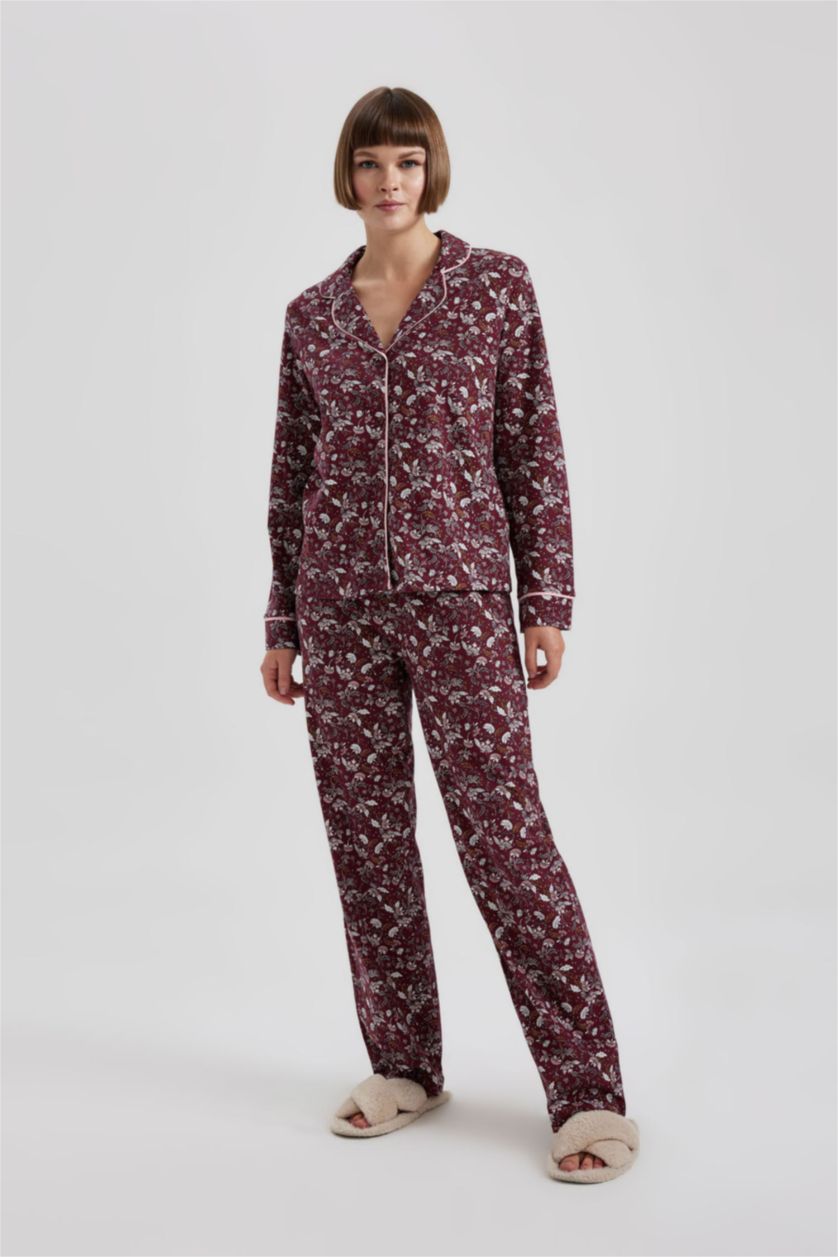 حريمي خمري بلوزة بيجاما قصة عادية من Fall In Love