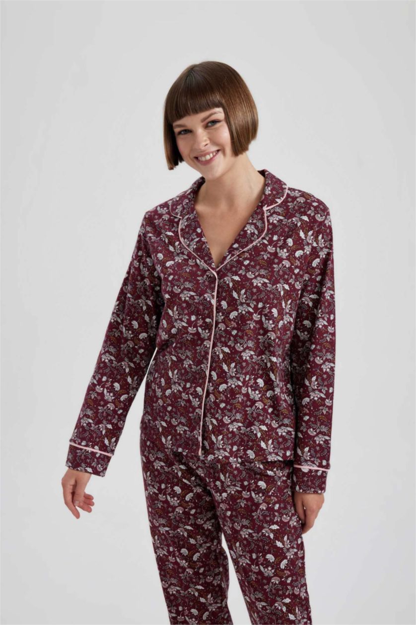 حريمي خمري بلوزة بيجاما قصة عادية من Fall In Love