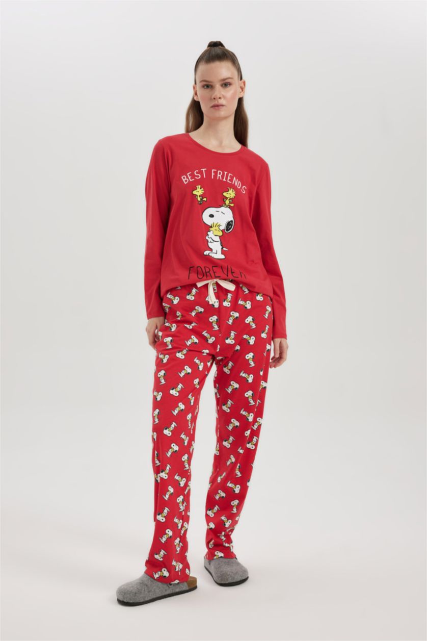 Женщины Красный Комплект из 2-х вещей Snoopy, Fall in Love