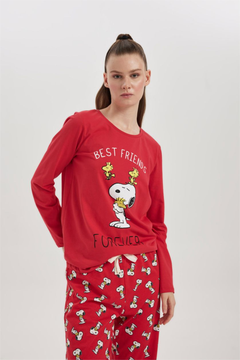 Женщины Красный Комплект из 2-х вещей Snoopy, Fall in Love