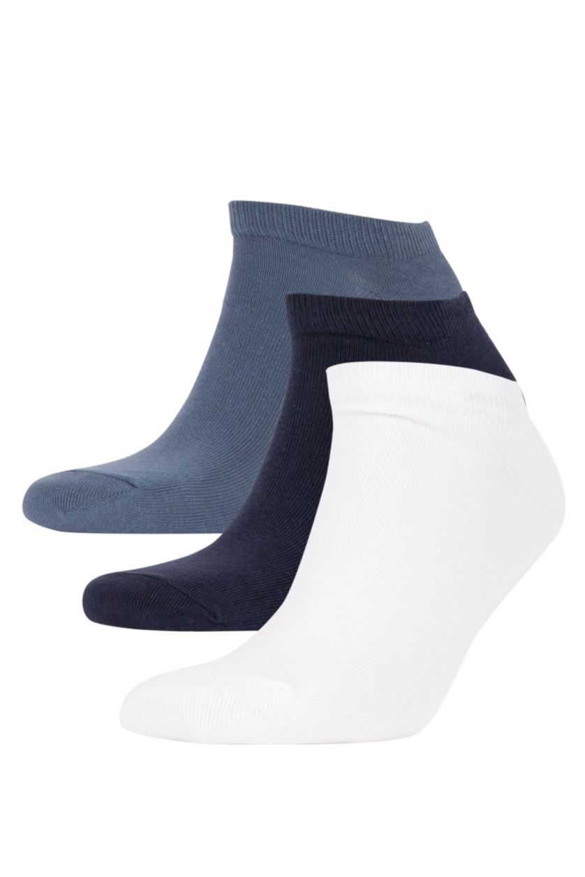 MAN NAVY Men 3 Pack Cotton Long Socks