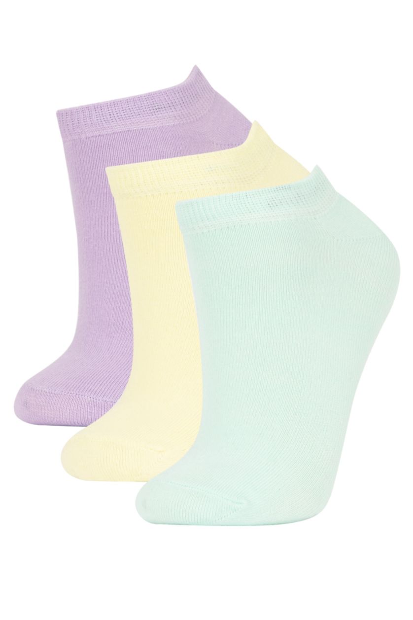 WOMAN Green Women 3 Pack Cotton Booties Socks