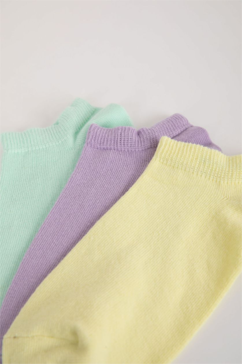 WOMAN Green Women 3 Pack Cotton Booties Socks