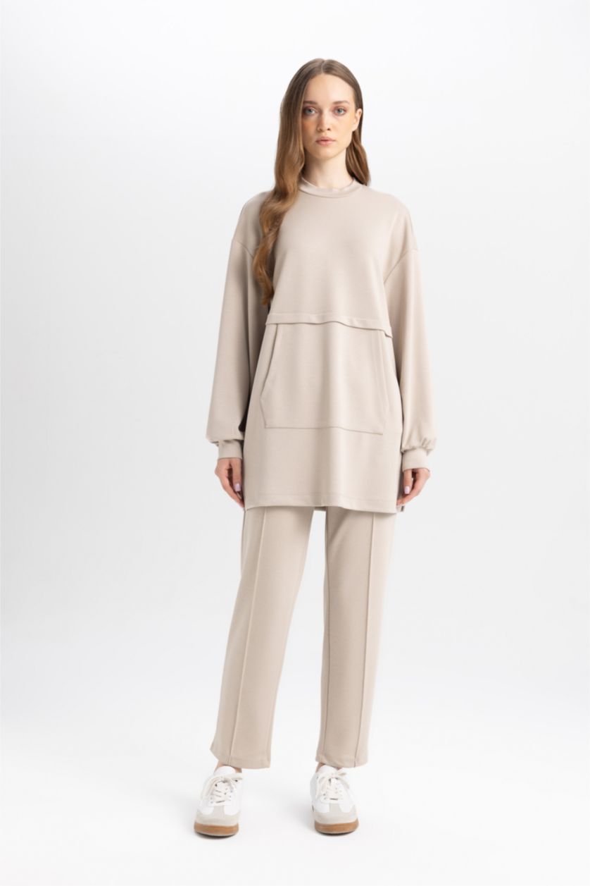 Kadın Taş Regular Fıt Uzun Kollu Tunik