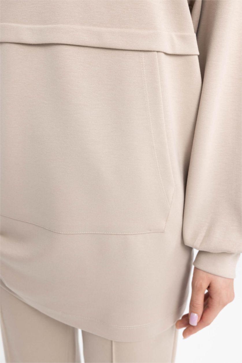 Kadın Taş Regular Fıt Uzun Kollu Tunik