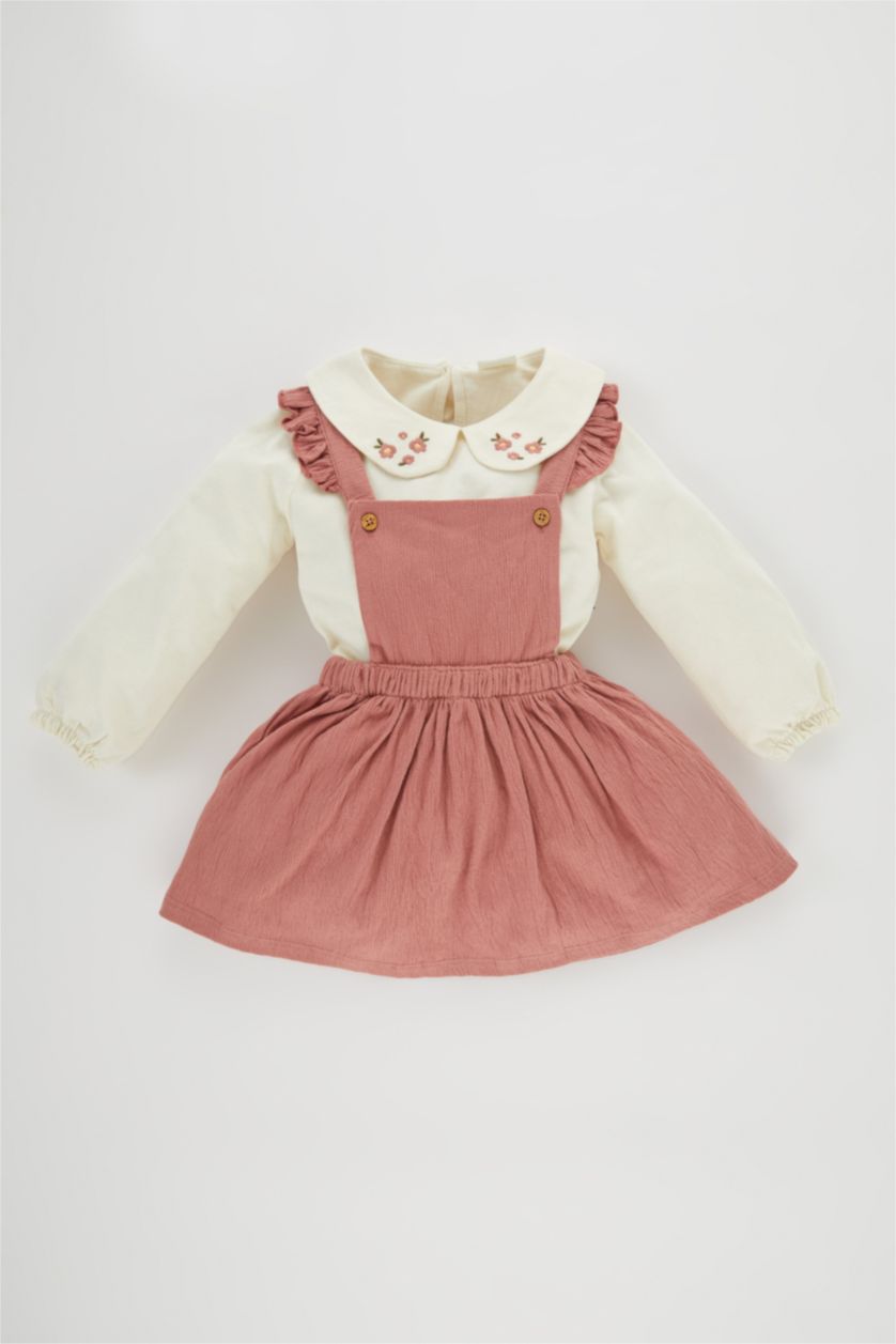 BABY GIRL Rose طقم فستان قصة عادية