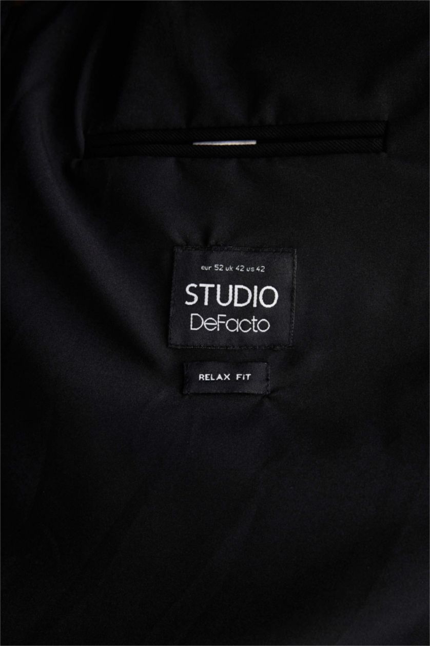 MAN Black Relax Fit Lined Blazer