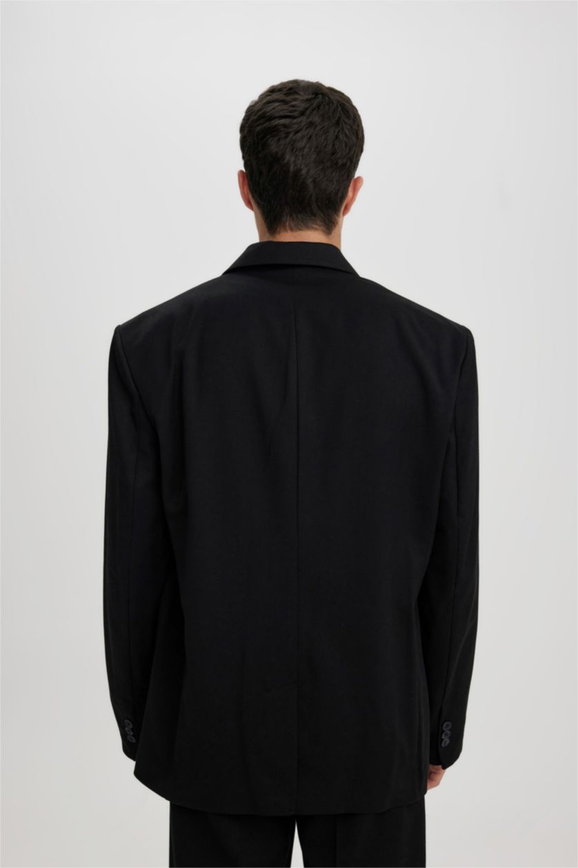 MAN Black Relax Fit Lined Blazer