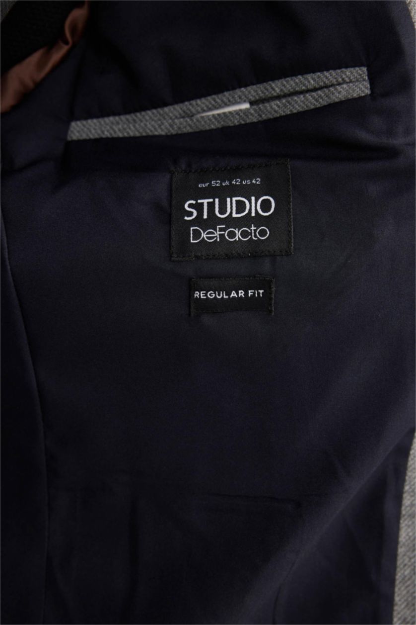 رجالي ميلانج أنترا بليزر قصة عادية بياقة جاكيت مبطن ميلانج أنترا