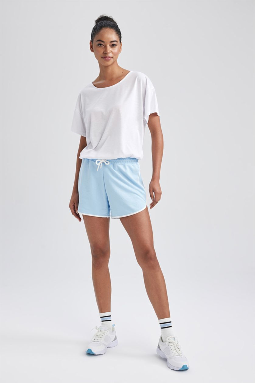 WOMAN Light Blue Standard Fit Thin Sweatshirt Fabric