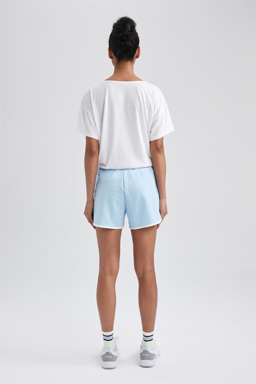 WOMAN Light Blue Standard Fit Thin Sweatshirt Fabric