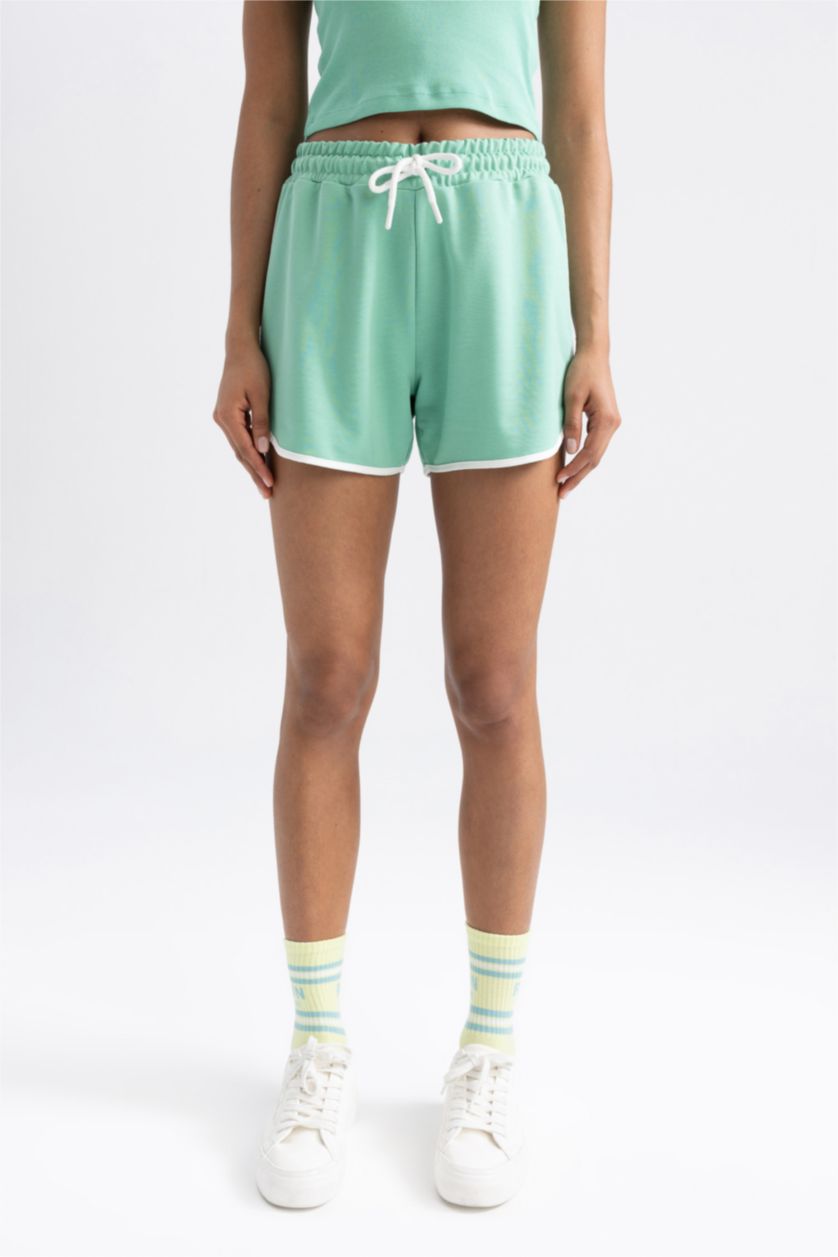 WOMAN Green Standard Fit Thin Sweatshirt Fabric