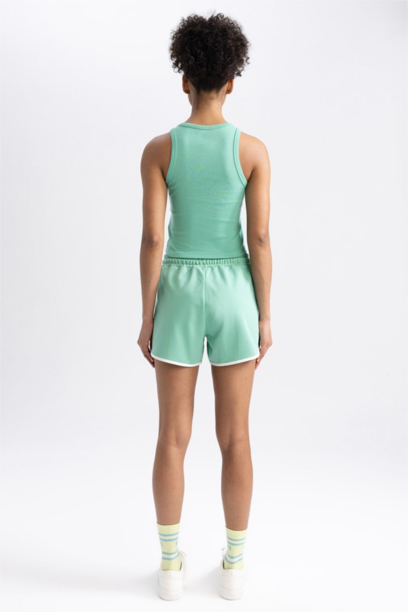 WOMAN Green Standard Fit Thin Sweatshirt Fabric