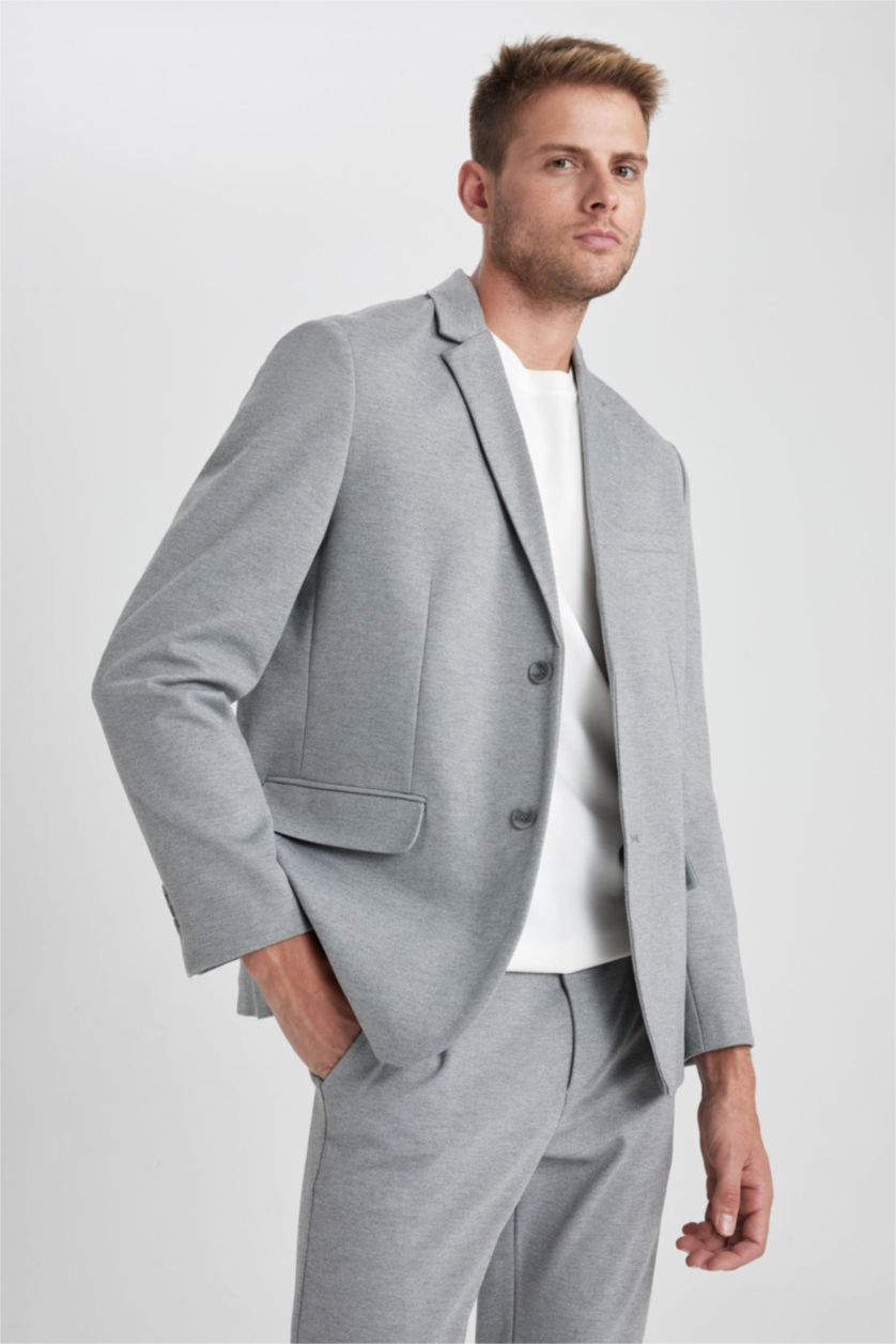رجال ميلانج رمادي Modern Fit Blazer