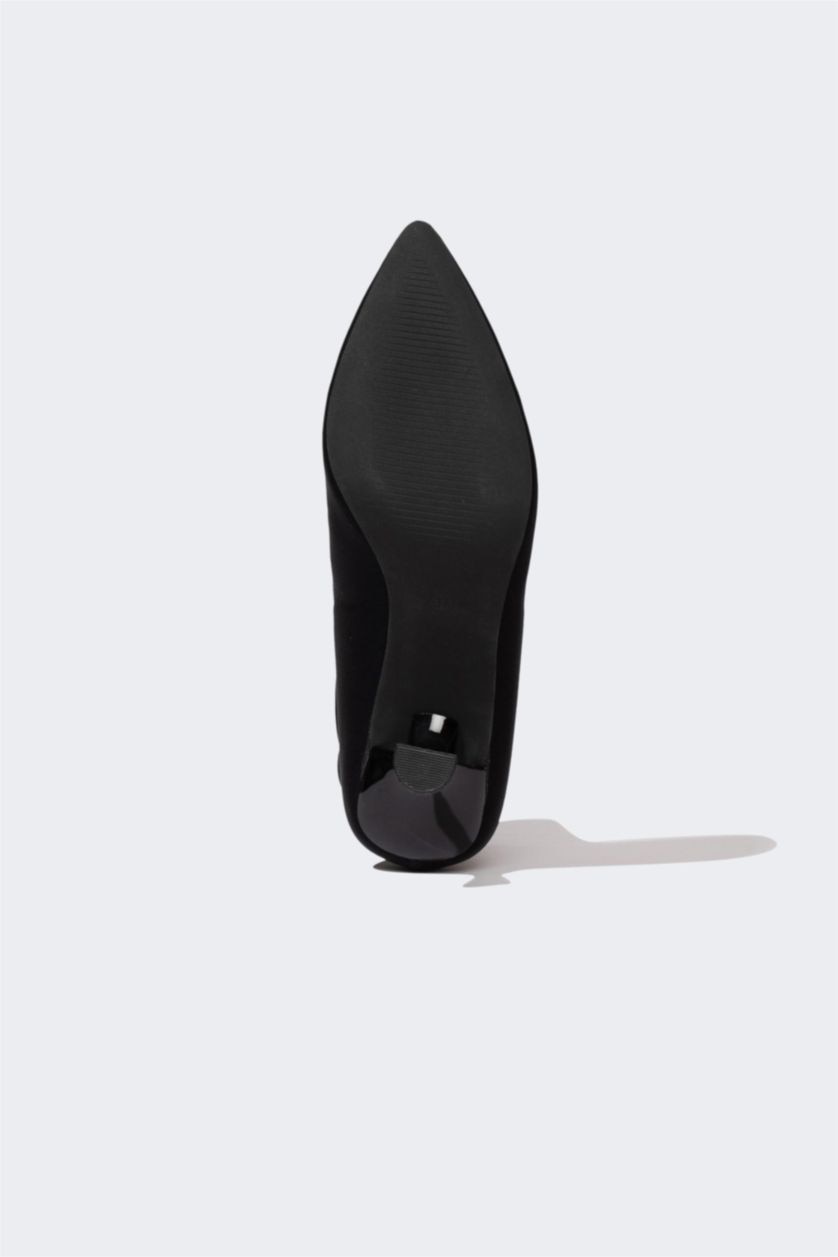 نساء أسود بوت نسائي بكعب عالي