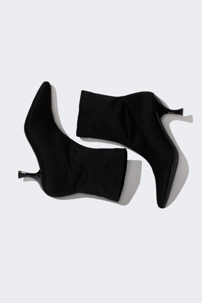 نساء أسود بوت نسائي بكعب عالي