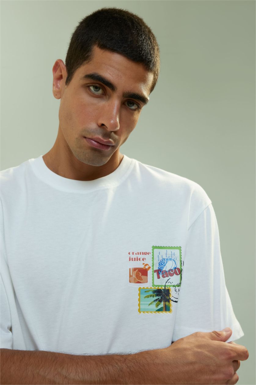 MAN White Relax Fit Short Sleeve T-Shirt