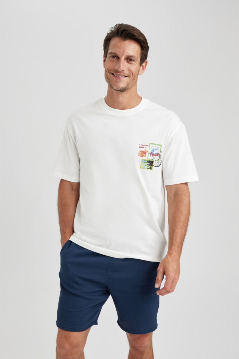 MAN White Relax Fit Short Sleeve T-Shirt