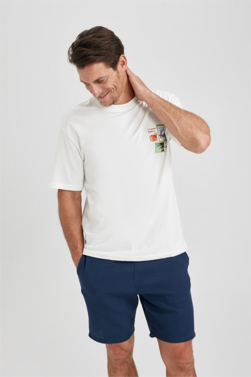 MAN White Relax Fit Short Sleeve T-Shirt