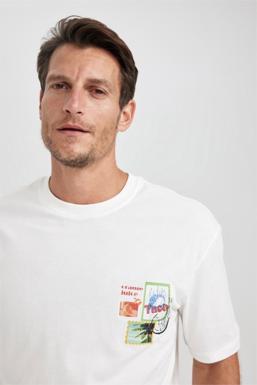 MAN White Relax Fit Short Sleeve T-Shirt