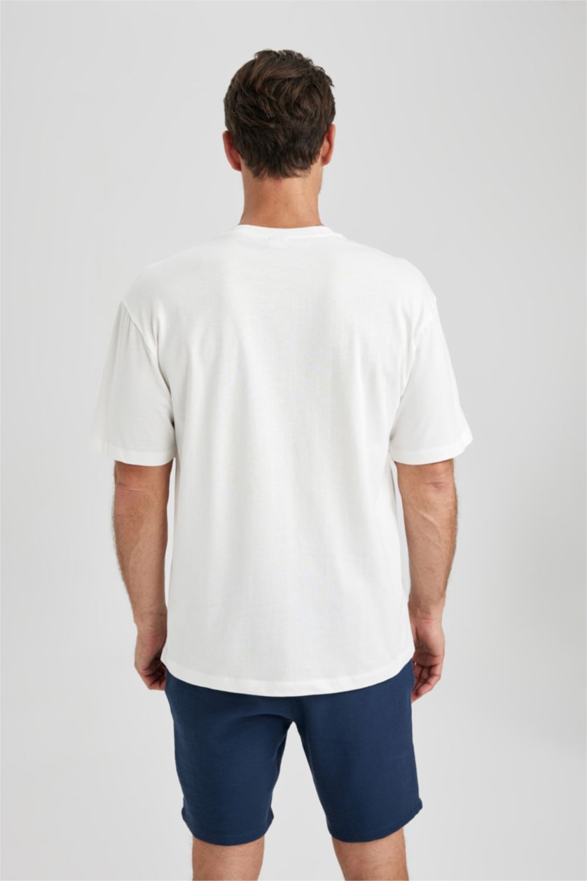 MAN White Relax Fit Short Sleeve T-Shirt