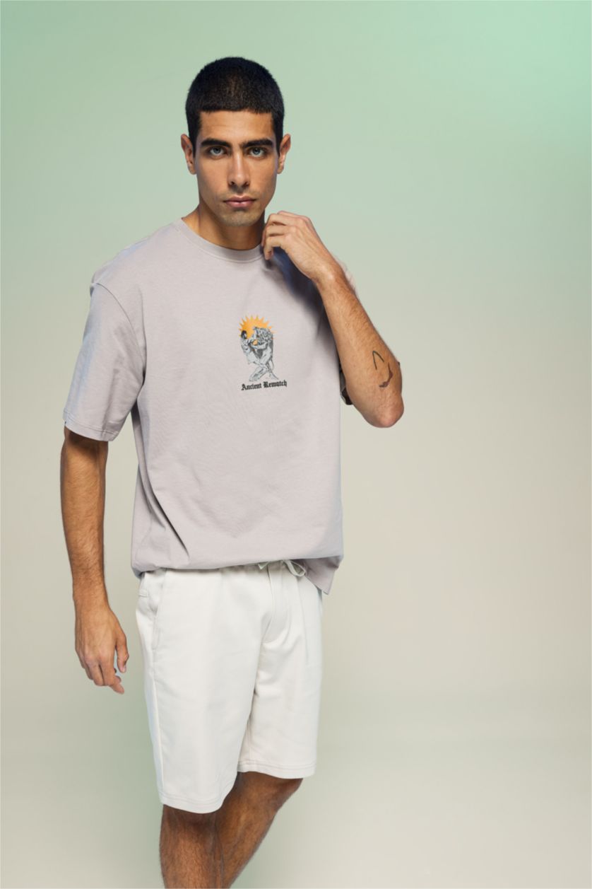 MAN Grey Relax Fit Crew Neck Short Sleeve T-Shirt