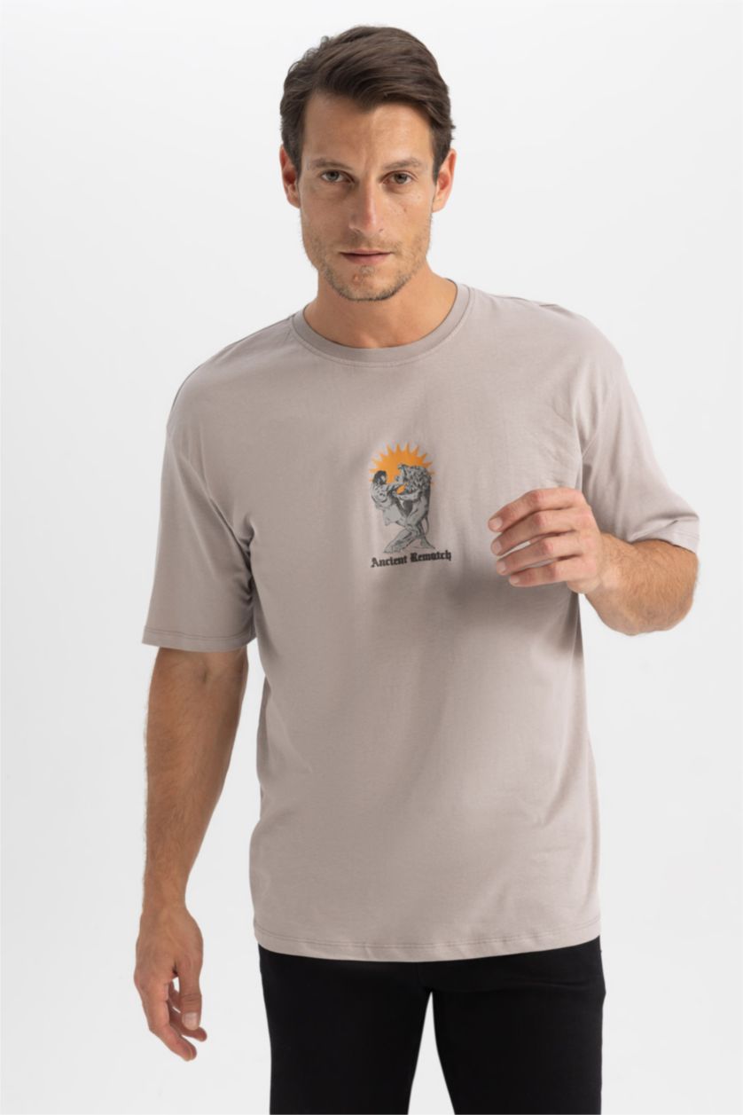 MAN Grey Relax Fit Crew Neck Short Sleeve T-Shirt
