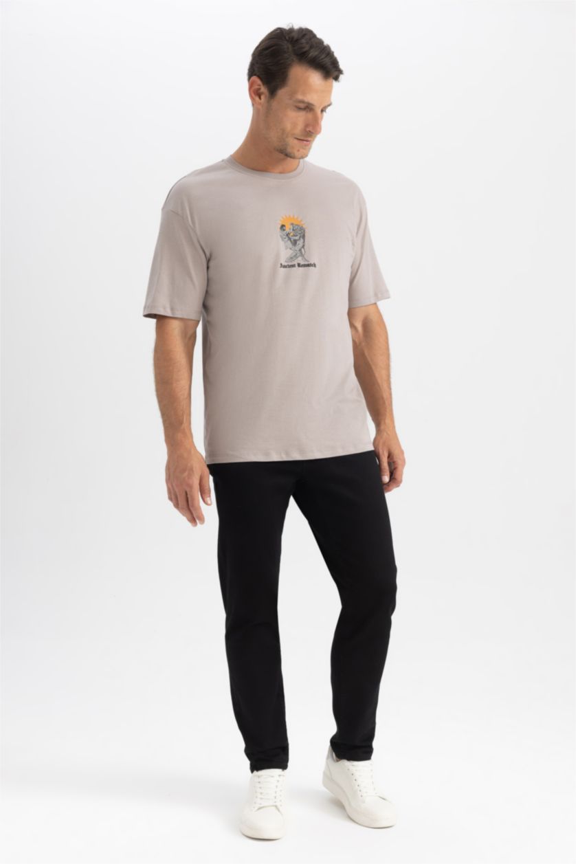 MAN Grey Relax Fit Crew Neck Short Sleeve T-Shirt