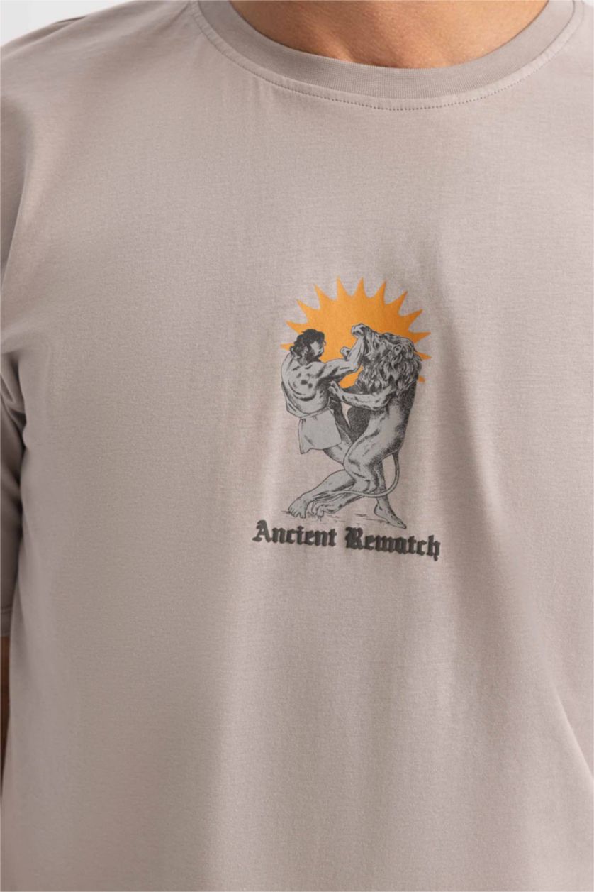 MAN Grey Relax Fit Crew Neck Short Sleeve T-Shirt