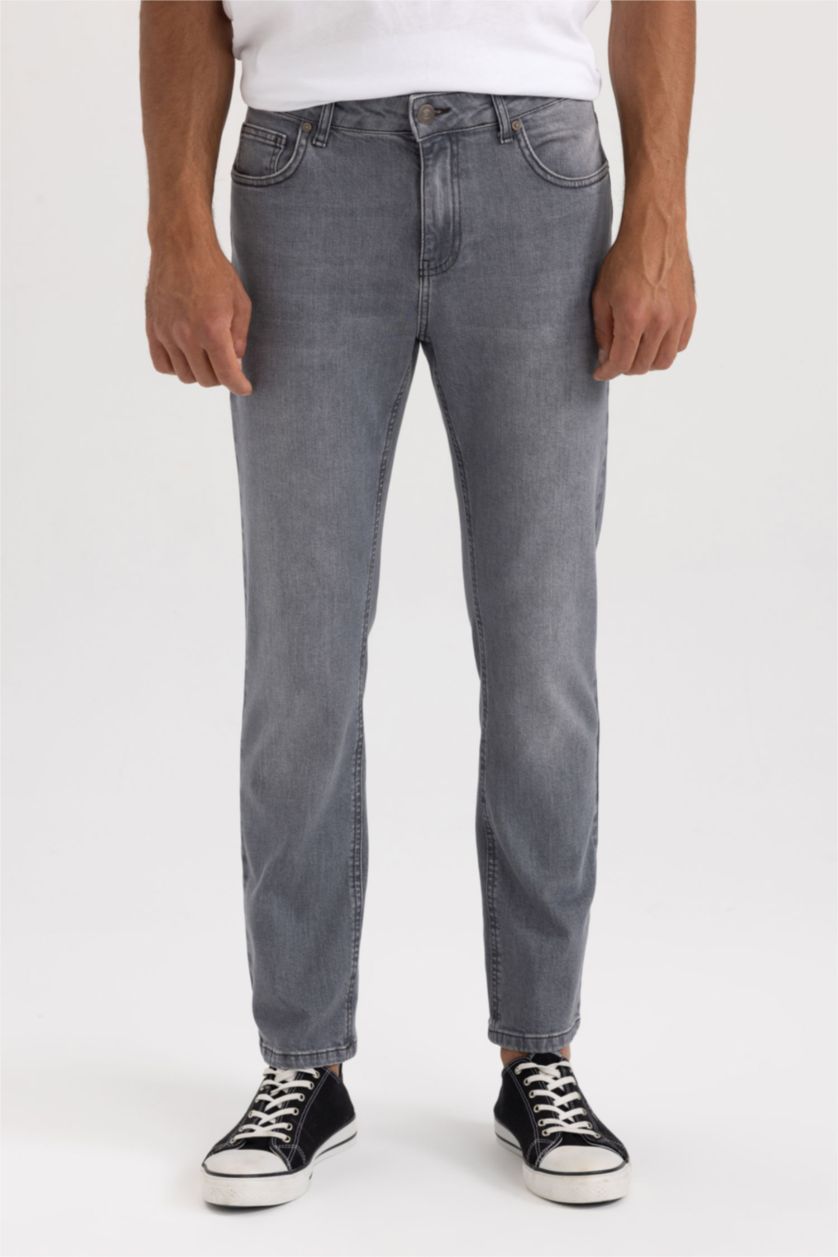 HOMME Gris Pantalon Jean Sergio Coupe Régulière
