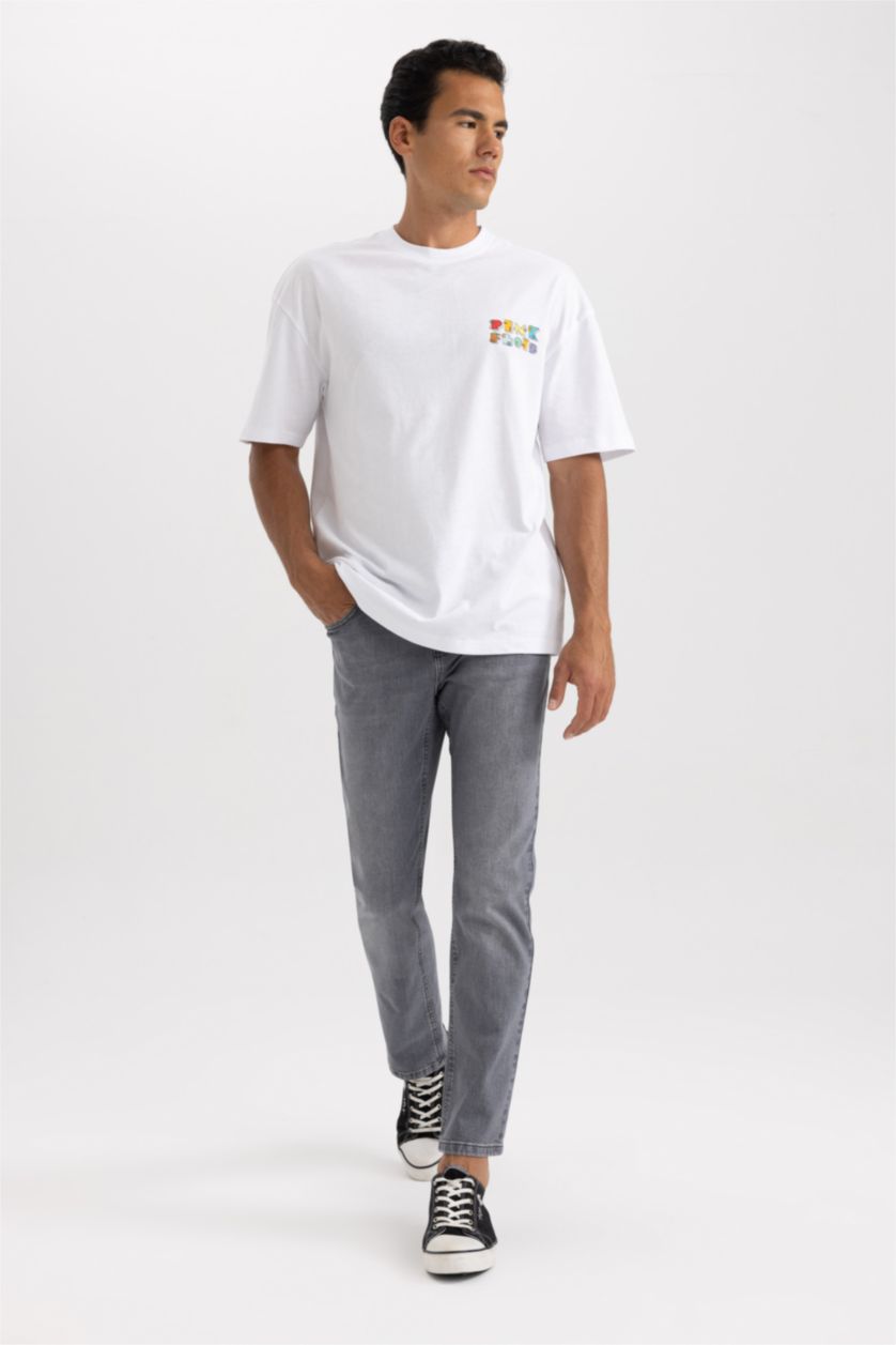 HOMME Gris Pantalon Jean Sergio Coupe Régulière