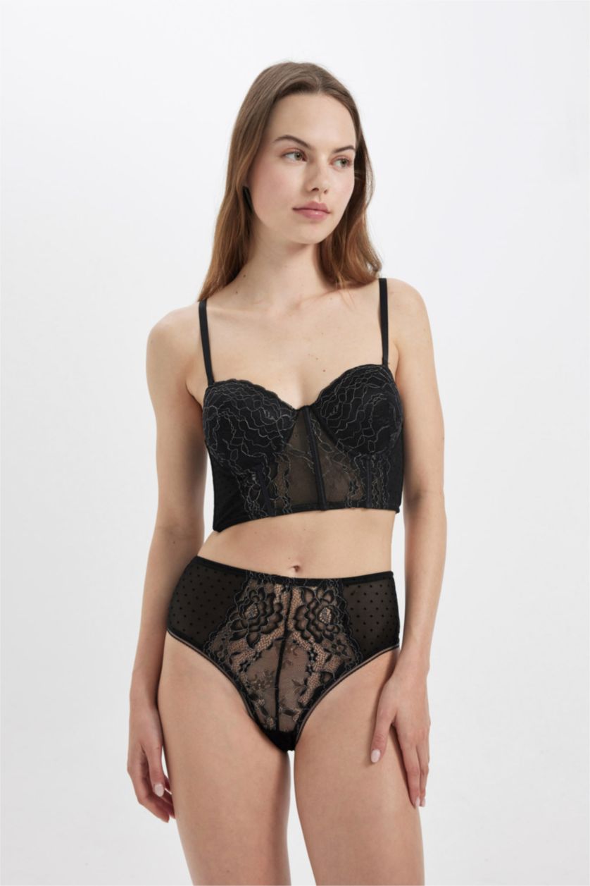 نساء أسود حمالة الصدر بوش اب بالدانتيل بوش أب