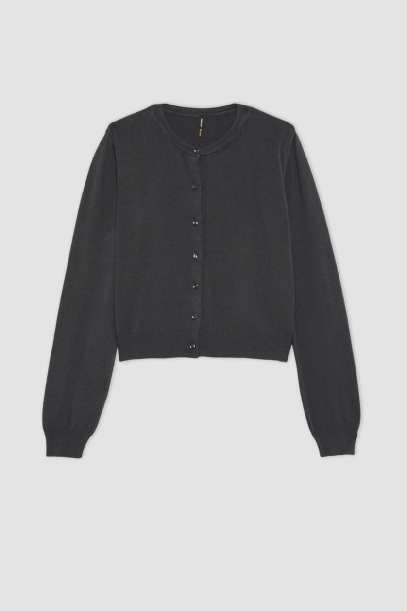 WOMAN Anthracite Slim Fit Cardigan