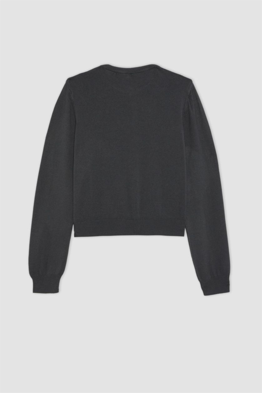 WOMAN Anthracite Slim Fit Cardigan